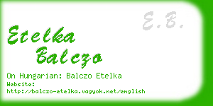 etelka balczo business card